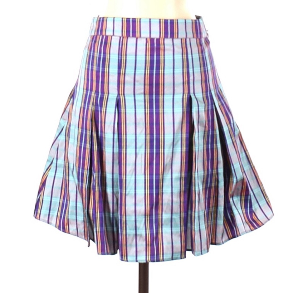 NEW Revolve X LPA Plaid, Pleated A-Line Skirt